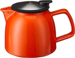 Load image into Gallery viewer, FORLIFE Bell Ceramic Teapot with Basket Infuser, 26-Ounce/770ml, Carrot