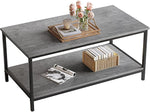 Load image into Gallery viewer, SAYGOER Coffee Table with Storage 2-Tier Industrial Center Table for Living Room, Rectangle Wood Table for Small Spaces Apartment Home Office, Concrete Gray