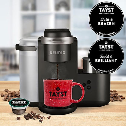 Tayst Coffee Pods, Bold Sampler Box Dark Roast, K Cups Compatible with Keurig Coffee Maker, Sustainable Single Serve, Pack of 30