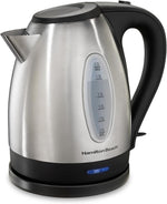 Load image into Gallery viewer, Hamilton Beach Electric Tea Kettle, Water Boiler &amp; Heater, 1.7 Liter, Cordless Serving, 1500 Watts for Fast Boiling, Auto-Shutoff and Boil-Dry Protection, Stainless Steel (40880)
