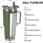 Load image into Gallery viewer, HASLE OUTFITTERS 30oz Tumbler Bulk with Handle, Insulated Travel Coffee Mug Set with Handle Leak-Proof Double Wall Stainless Steel Vacuum Tumblers Pack Metal Cup for Hot and Cold Drink