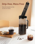 Load image into Gallery viewer, Maestri House Compact Cold Brew Coffee Maker, 64oz Iced Tea and Coffee Maker Brewer Space Saving Tritan Pitcher, 350 Mesh Filter, 100% Leak-Proof