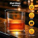 Load image into Gallery viewer, KAMMAK Shot Glasses Set of 2, 410ml/13.8oz Clear Espresso Shot Glass with Heavy Base for Bar Restaurants Home, Small Whiskey Shot Glass for Vodka, Whiskey, Tequila, Spirits &amp; Liquors