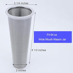 Load image into Gallery viewer, Fermus Cold Brew Coffee Maker, 64oz / 2Quart Glass Pitcher with Stainless Steel Filter and Pour Spout Handle Lid, Mason Jar for Making Cold Coffee, Fruit Drinks, Sun Tea (1, 64 Ounces)