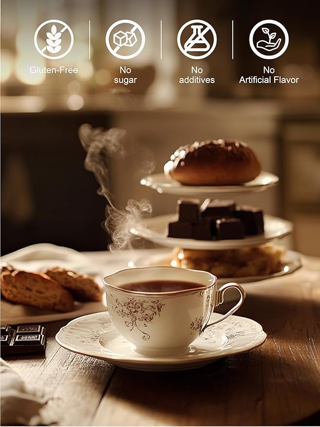 TeeLux Decaf Chocolate Hazelnut Black Tea, Decaffeinated Black Tea Flavored with Natural Chocolate & Hazelnut, Smooth & Full-Bodied, 100 Count