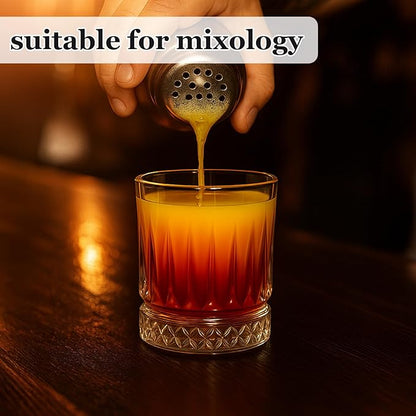 Ruckae 12 Pack 2.5oz Round Ribbed Shot Glasses - Clear Glass with Textured Stripes for Stylish Drinking - Perfect for Whiskey,Vodka,Rum and Cocktails - Ideal for Bars,Restaurants and Home Use