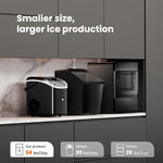 Load image into Gallery viewer, Nugget Ice Makers Countertop - Soft Chewable Pellet Ice, 35Lbs/24Hrs, Easy Operation, Pebble Ice Maker Machine with Self-Cleaning, Pellet Ice Machine with Ice Basket &amp; Scoop for Home/Bar/Party, Black
