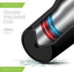 Load image into Gallery viewer, SIPX™ 40 oz Insulated Tumbler with Handle &amp; Straw – Vacuum Insulated Stainless Steel, Leakproof, Cupholder Friendly – Perfect for Iced Coffee, Water &amp; Travel – Black