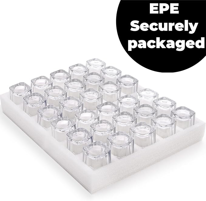 30 Pack Heavy Base Shot Glasses Set, 2.2 oz Clear Whiskey Glasses, Square Shot Glass Bulk, Small Thick Glass Cups for Vodka Tequila Espresso Liquor, Ideal Supplies for Bar Party