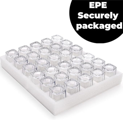30 Pack Heavy Base Shot Glasses Set, 2.2 oz Clear Whiskey Glasses, Square Shot Glass Bulk, Small Thick Glass Cups for Vodka Tequila Espresso Liquor, Ideal Supplies for Bar Party