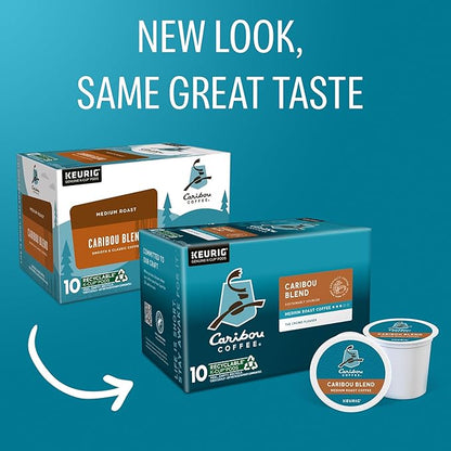 Caribou Coffee Caribou Blend Keurig Single-Serve K-Cup Pod, Medium Roast Coffee, 60 Count (6 Packs of 10)