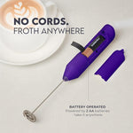 Load image into Gallery viewer, Zulay Kitchen Milk Frother Handheld Battery Operated – Electric Drink Mixer for Coffee, Lattes, Cappuccinos, Matcha &amp; Hot Chocolate – Portable Foam Maker &amp; Coffee Bar Accessory