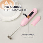 Load image into Gallery viewer, Zulay Kitchen Milk Frother Handheld with 2 Duracell AA Batteries – Electric Drink Mixer for Coffee, Lattes, Cappuccinos, Matcha &amp; Hot Chocolate – Portable Foam Maker &amp; Coffee Bar Accessory