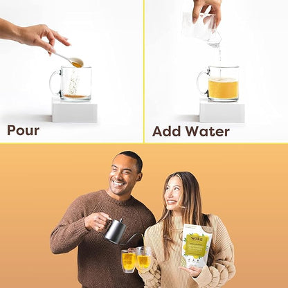 Waka Instant Green Tea Mix, Lemon Flavored - 100% Tea Leaves, No Additives, Unsweetened Tea Powder in Bulk Pouch – Easy Quick Hot and Iced Teas, Up to 200 Cups (4.5oz)