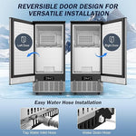 Load image into Gallery viewer, 120LBS/24H High Output - Commercial Under Counter Ice Maker with 30LBS Storag e- Reversible Door, Built-in/Freestanding Design, Self-Cleaning &amp; 24H Timer - for Home Bars, Restaurants &amp; Commercial Use