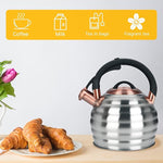 Load image into Gallery viewer, Tea Kettle for Stove Top Whistling Teapot, 3.2Q Tea Pot Stainless Steel Teakettle with Heat Proof Ergonomic Handle