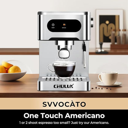 CHULUX Svvocàto Hot & Cool Espresso Machine, 20 Bar Italian Pump, Professional Coffee Machine for Home Latte Cappuccino Espresso Maker, Full Color Touch Panel