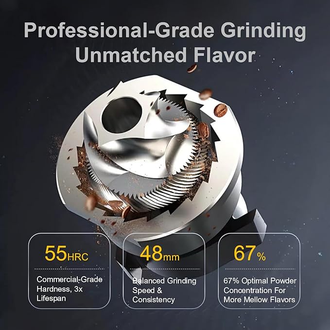 Coffee Grinder, Viesimple Gen 4, Single Dose Burr Coffee Grinders with Magnetic Dosing Cup, Electric Coffee Bean Grinder with Anti-Static Design, Espresso Grinder Compact & Quiet for Home Use Black