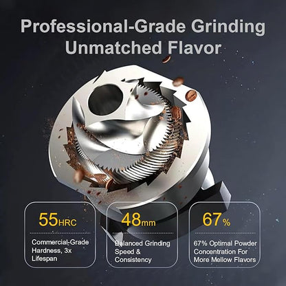 Coffee Grinder, Viesimple Gen 4, Single Dose Burr Coffee Grinders with Magnetic Dosing Cup, Electric Coffee Bean Grinder with Anti-Static Design, Espresso Grinder Compact & Quiet for Home Use Black