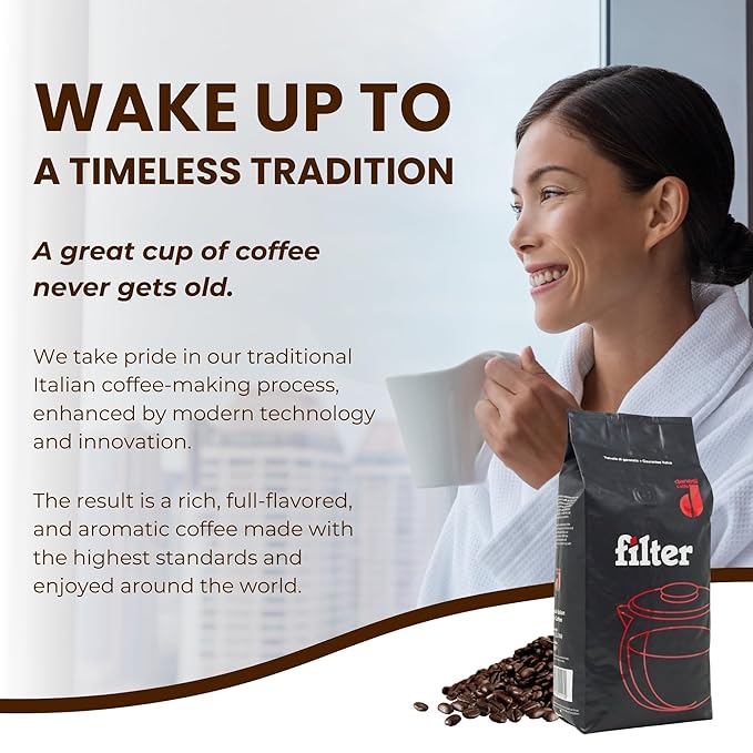 Danesi Caffe Italian Whole Coffee Beans - Espresso Coffee Beans and Medium Roast Whole Bean - Perfect for Espresso Machines, French Press, and Home Brewing - Filter (2.2 lb)