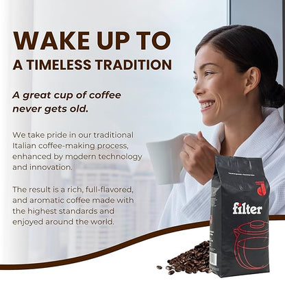 Danesi Caffe Italian Whole Coffee Beans - Espresso Coffee Beans and Medium Roast Whole Bean - Perfect for Espresso Machines, French Press, and Home Brewing - Filter (2.2 lb)