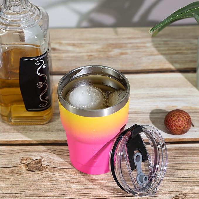 BJPKPK 10 oz Tumbler With Handle Stainless Steel Insulated Tumblers With Lid And Straw For Women,Bubble Gum