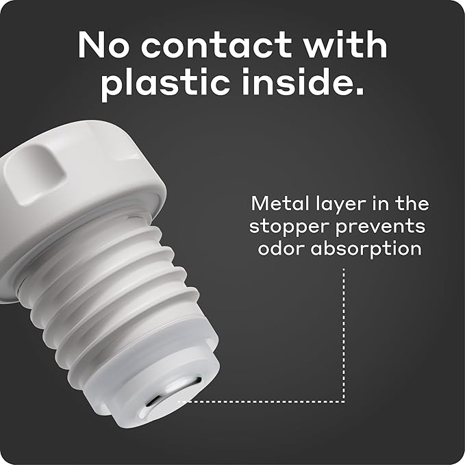 BOBBER 34 oz Stainless Steel Travel Thermos for Hot and Cold Drinks – Dishwasher Safe Metal Water Bottle with Cup Lid – Keeps Hot for 48 Hours – BPA-Free, Vacuum Insulated (Sand Grey)