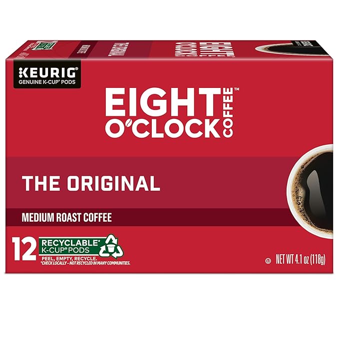 Eight O'Clock Coffee The Original, Keurig Single Serve K-Cup Pods, Medium Roast, 72 Count (6 Packs of 12)