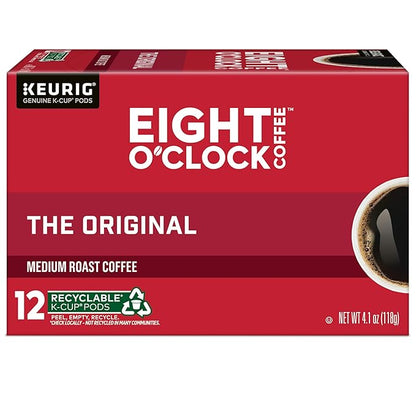 Eight O'Clock Coffee The Original, Keurig Single Serve K-Cup Pods, Medium Roast, 72 Count (6 Packs of 12)