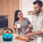Load image into Gallery viewer, Whistling Tea Kettle Stove Top Teapot, Stainless Steel Teakettle (2.8 QUART, Blue)