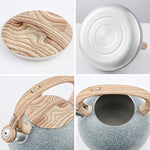 Load image into Gallery viewer, s-p Whistling Tea Kettle Stainless Steel Teapot,Teakettle for Stovetop Induction Stove Top,Fast Boiling Heat Water Tea Pot 2.2 Quart(Gray)