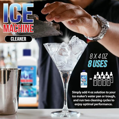 Nature's Freedom Ice Machine Cleaner - Quart (8 Uses) - Nickel-Safe Descaler, Made in USA, Universal Compatibility for Commercial/Residential Ice Makers such as Whirlpool, Scotsman and All