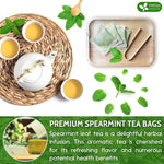 Load image into Gallery viewer, FreshDrinkUS, Premium 45 Spearmint Tea Bags, 100% Natural Spearmint Leaves. Loose Leaf Spearmint Herbal Tea. Spearmint Leaf Tea. No Sugar, No Caffeine, No Gluten, Vegan.