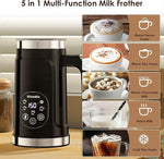Load image into Gallery viewer, BioloMix Electric Milk Frother 4 in 1 Automatic Hot and Cold Milk Frother Warmer for Milk Latte Foam Maker Hot Chocolates Cappuccino (Black)