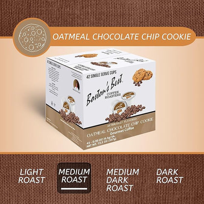 Boston’s Best - Oatmeal Chocolate Chip Cookie Flavored Coffee Blend, Dessert Gourmet Compatible with Keurig Coffee Maker, 1 Count (42 Single Serve Medium Roast Cups)
