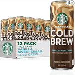 Load image into Gallery viewer, Starbucks Cold Brew Coffee, Vanilla Sweet Cream, 11 fl oz Cans (12 Pack), Premium Coffee Drink, Iced Coffee