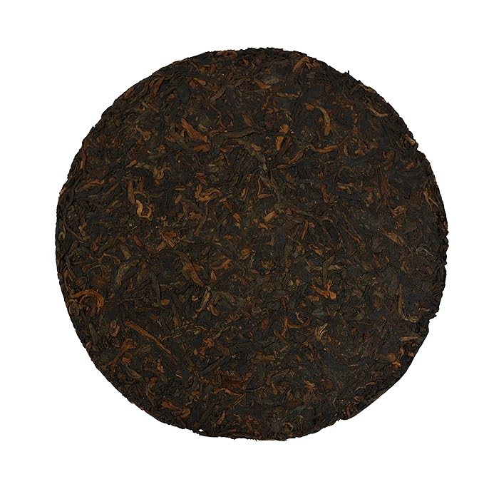 TIAN HU SHAN Premium 8 Years Aged Puerh Black Tea Cake 12.35 Ounce (350g) (Pack of 2)
