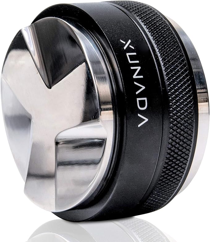 X XUNADA 53.3mm Coffee Distributor & Tamper, Works with all 54mm Portafilters, Espresso Hand Tampers, 2-in-1 Adjustable Espresso Distribution Leveler & Tamping Tool