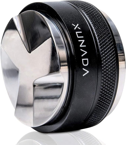 X XUNADA 53.3mm Coffee Distributor & Tamper, Works with all 54mm Portafilters, Espresso Hand Tampers, 2-in-1 Adjustable Espresso Distribution Leveler & Tamping Tool