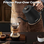 Load image into Gallery viewer, Stariver Gooseneck Electric Kettle, 0.8L Electric Tea Kettle Tea Pot, Pour Over Coffee Kettle with Stainless Steel Inner Lid &amp; Bottom, Water Boiler with Auto Shut Off and Boil Dry Protection, Black