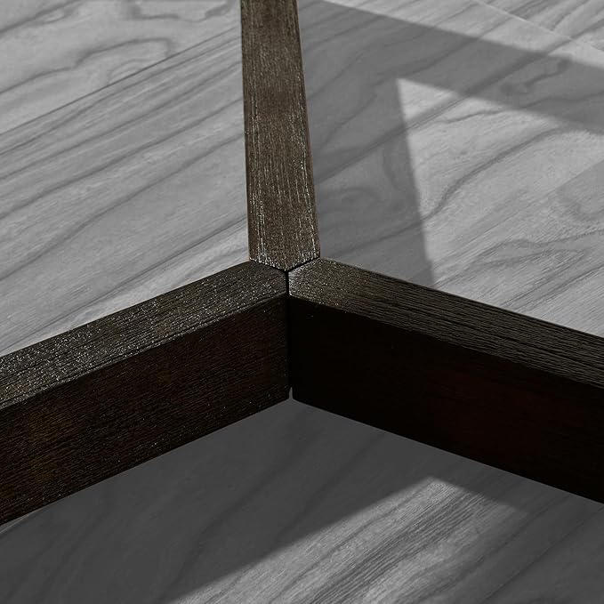 PADMA HOUSE 25" Round Wood End Table, 2-Tier Solid Wood Rounded Accent Side Table Circle Nightstand Table with Storage Shelf Vintage Furniture for Home Living Room Bedroom,Black Brown 3338BK