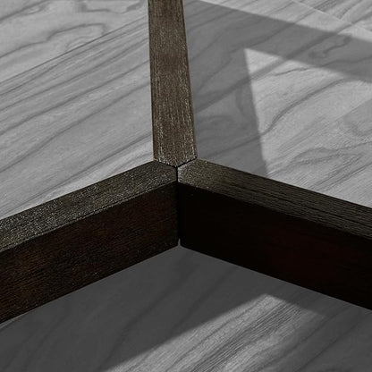 PADMA HOUSE 25" Round Wood End Table, 2-Tier Solid Wood Rounded Accent Side Table Circle Nightstand Table with Storage Shelf Vintage Furniture for Home Living Room Bedroom,Black Brown 3338BK