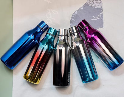 BJPKPK Insulated Water Bottles, 18 oz Stainless Steel Metal Water Bottle with Strap, BPA Free Leak Proof Jugs, Mugs, Flasks, Reusable Thermal Flasks for Sports & Travel, Blue Lagoon