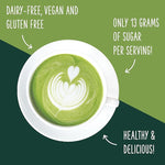 Load image into Gallery viewer, Two Leaves and a Bud Barista Matcha Sweetened Latte Blend (8 Servings), Japanese Matcha Green Tea Powder, 1 Resealable Bag, 120g (4.23oz)