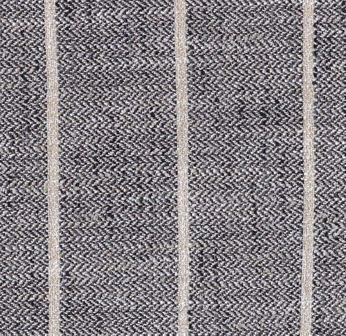 HomePop Home Decor Classic Open-Back Counter Height Barstool Square 24 Inch Bar Stools with Domed Cushion, Midnight Gray Woven Stripe