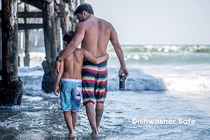 HYDRO CELL Stainless Steel Insulated Water Bottle with Straw - For Cold & Hot Drinks - Metal Vacuum Flask with Screw Cap and Modern Leakproof Sport Thermos for Adults (Black 18oz)