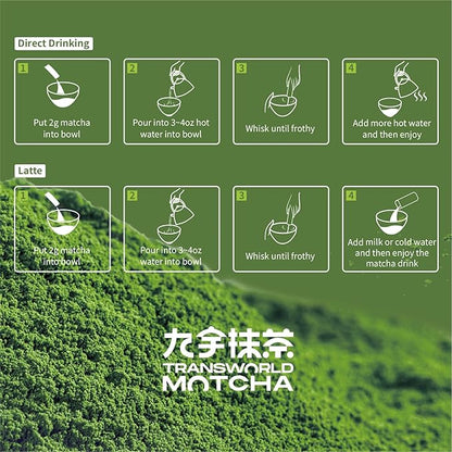 Organic Matcha Green Tea Powder First Harvest Ceremonial Grade 100% Pure Premium Unsweetened Matcha for Drinking No Additives 1.41oz(40g) tin Jiuyu