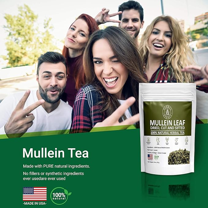 Herbal Hermit Mullein Leaf Tea (3 oz/85 grams) Herb for Respiratory Support, Mucous Membranes, Lung Cleanse Dried Leaves Blend, Cut and Sifted Made in USA