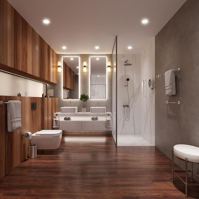 Gatco 4634 Glam Double Towel Bar, Chrome, 24 Inch, Double Bar