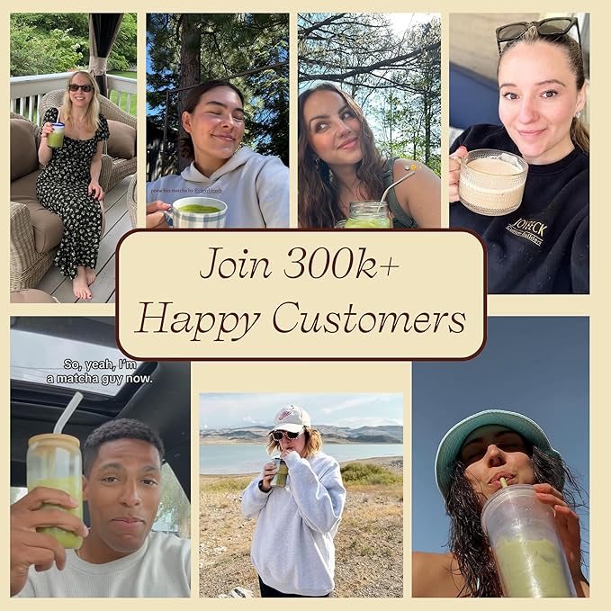 Clevr Blends Organic Matcha Green Tea Latte, Instant Ceremonial Grade, Superfood Powder Blend with Oat Milk, Lions Mane, Reishi Mushroom, Coconut Cream, Ashwagandha, Serve Hot or Iced, (30 Lattes)